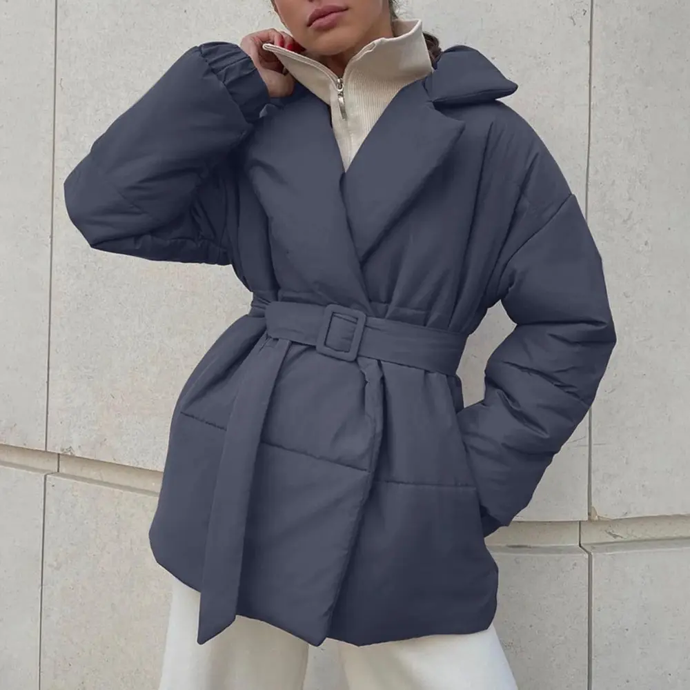 Nadege | Belted Winter Puffer Jacket with Cinched Waist for Cold-Weather