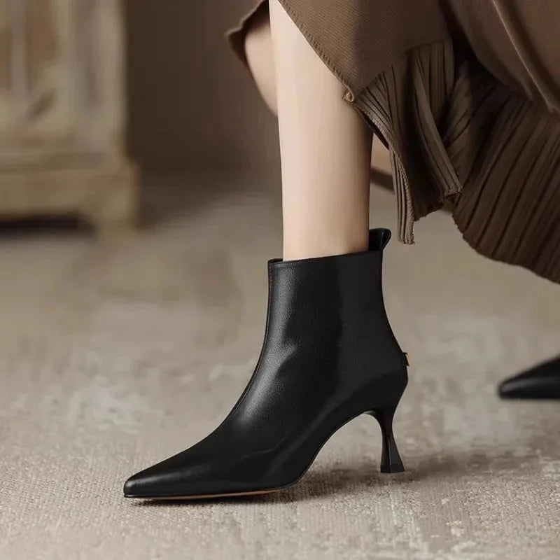 Astrid | Elegant Kitten Heel Ankle Boots