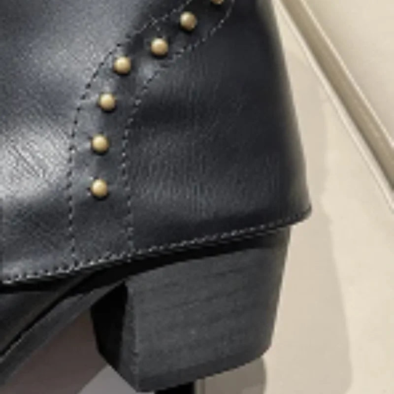 Stella | Studded Western Mid-Calf Boots