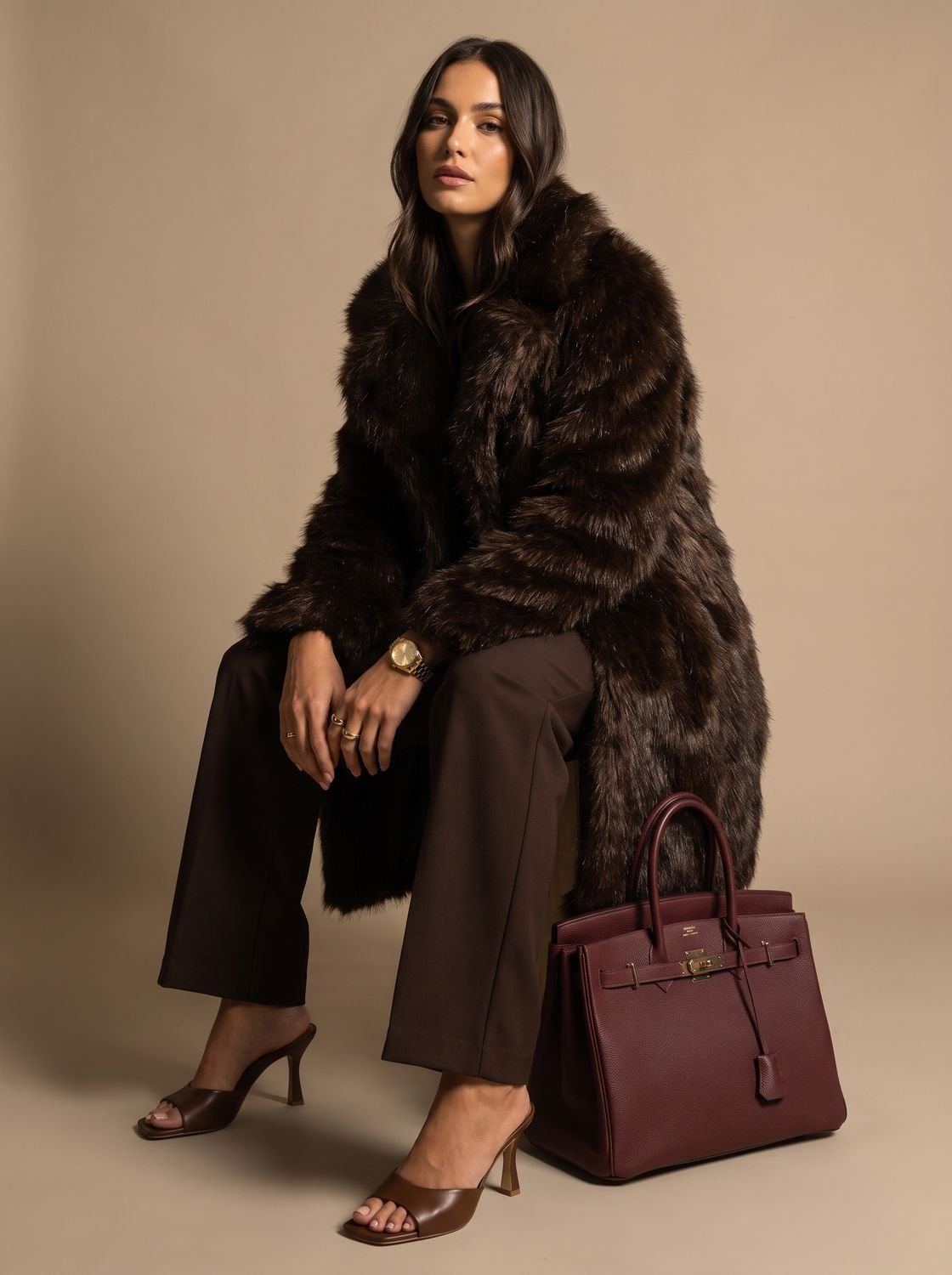 Josie | Shaggy Oversized Faux Fur Winter Coat