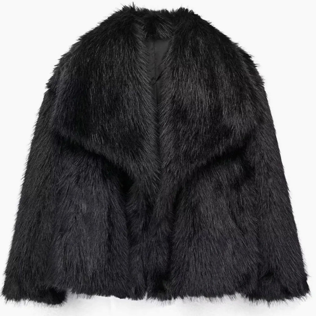 Romy | Cropped Faux Fur Jacket