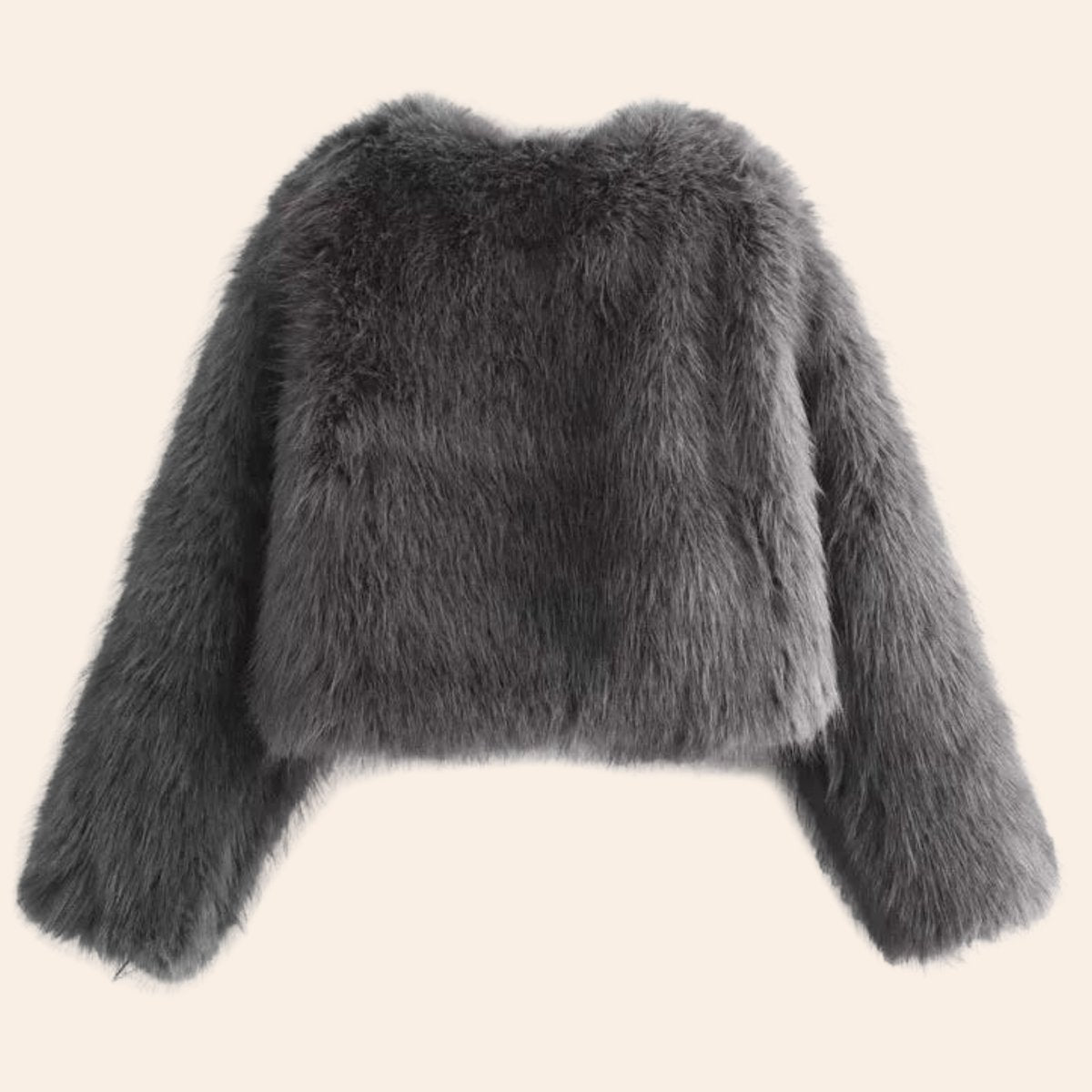 Poppy | Cropped Open-Front Women's Faux Fur Coat for Winter