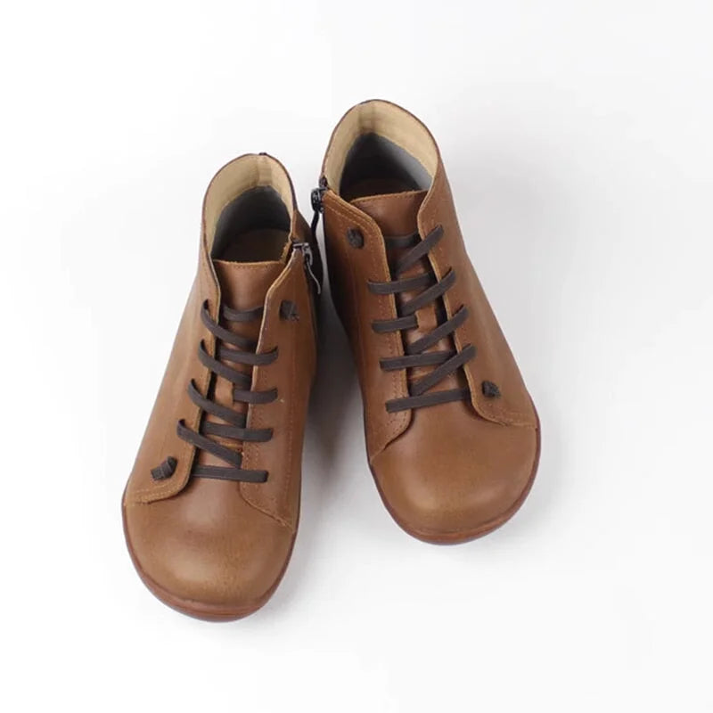 Nora | Distressed Lace-Up Ankle Boots