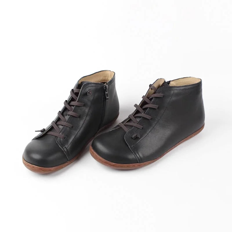 Nora | Distressed Lace-Up Ankle Boots