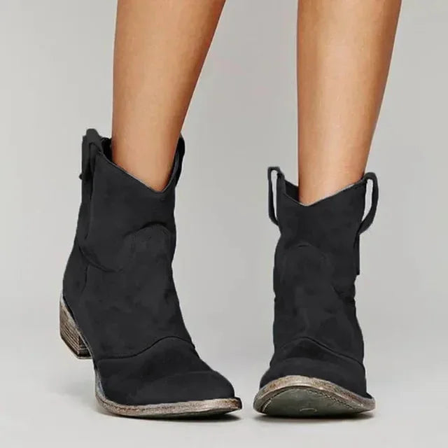Corinne | Distressed Fringe Cowboy Boots