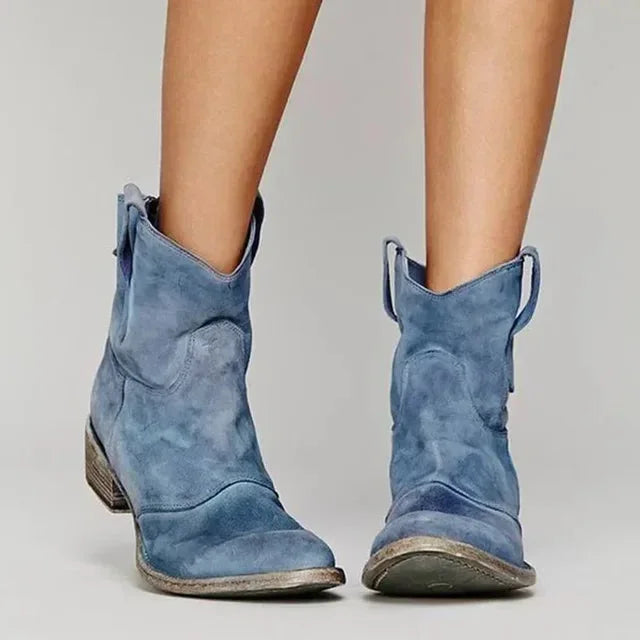 Corinne | Distressed Fringe Cowboy Boots