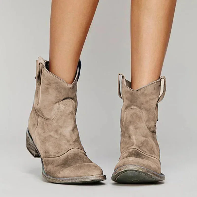 Corinne | Distressed Fringe Cowboy Boots