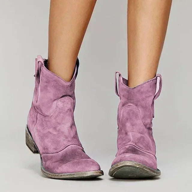 Corinne | Distressed Fringe Cowboy Boots