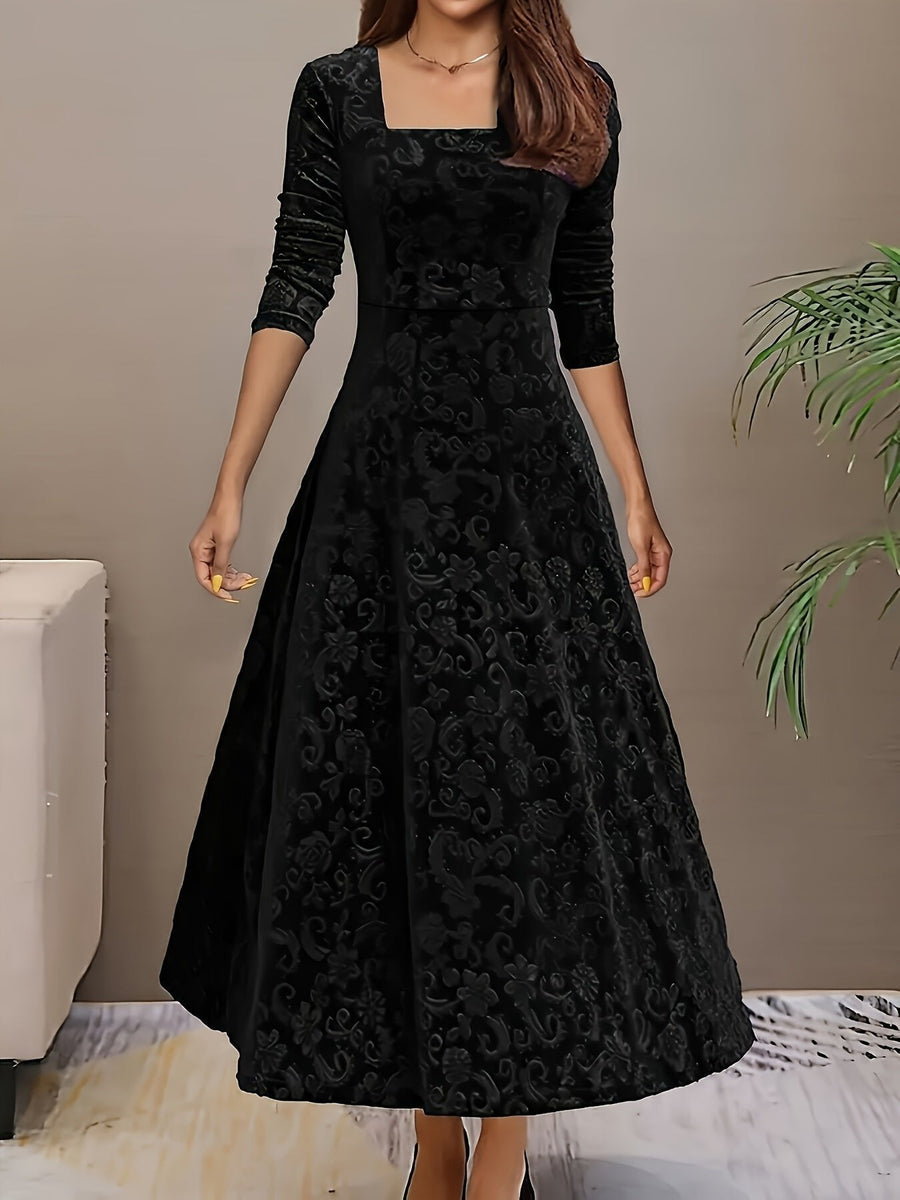 Verona | Embossed Velvet Women's Party Dress