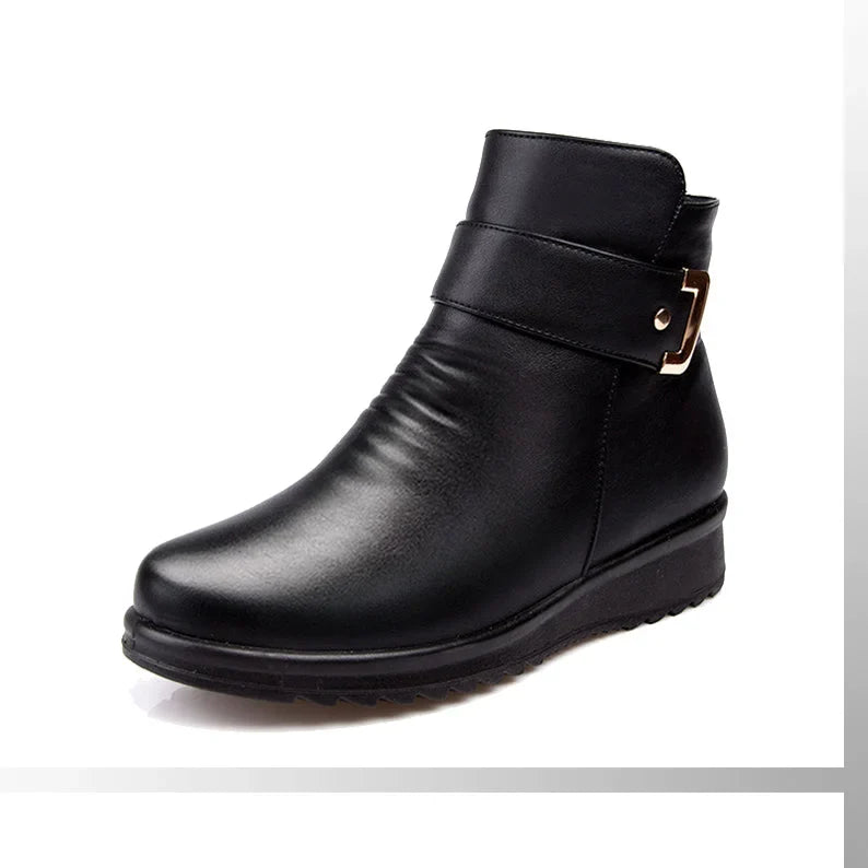 Raquel | Warm Buckle Ankle Boots