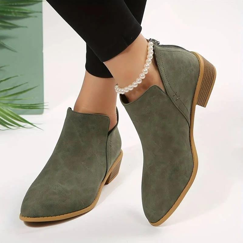 Daphne | Elegant Pointed Toe Mid-Calf Boots