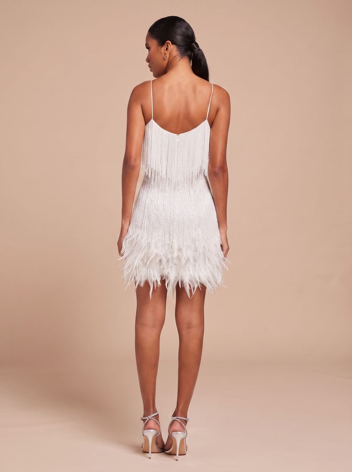 Bettina | Fringe Feather-Trim Women's Party Dress