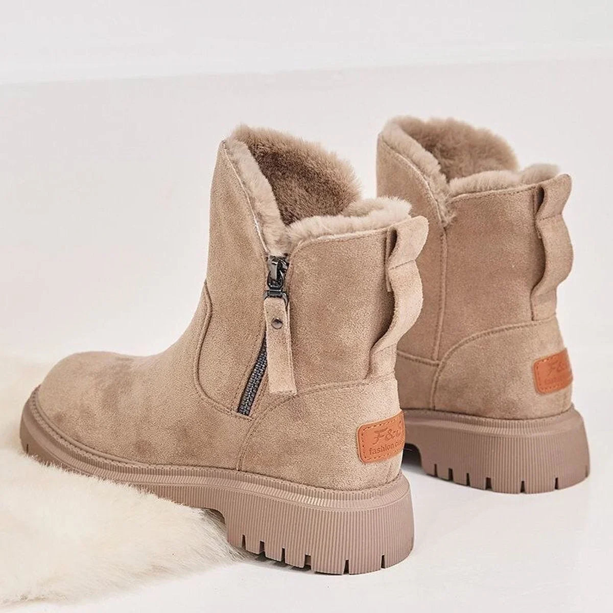 Anya | Fleece-Lined Suede Ankle Boots