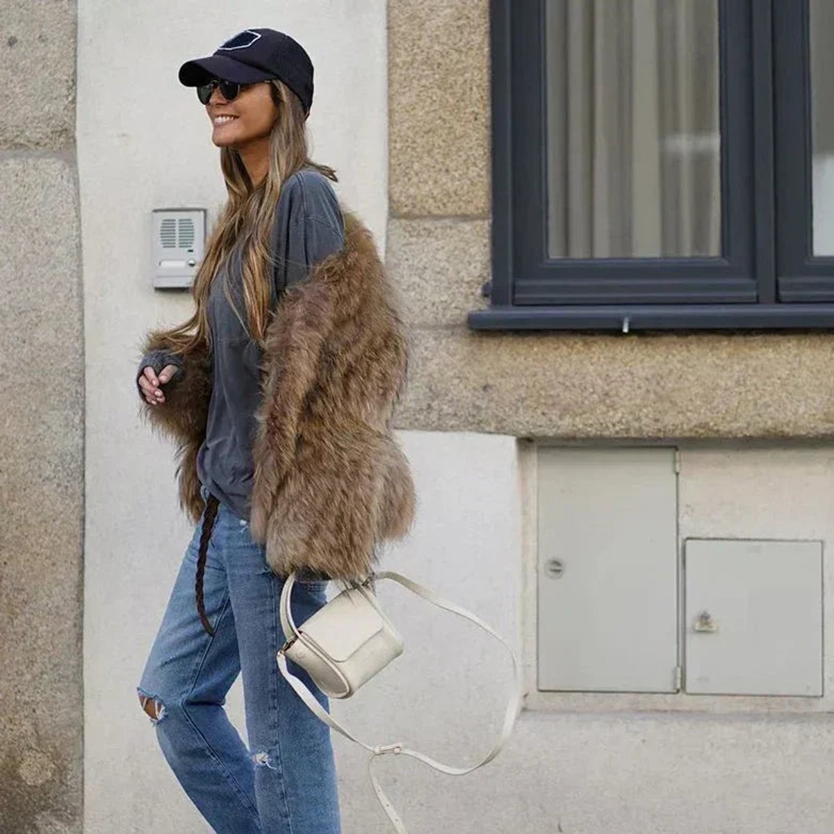 Hazel | Short Cropped Women's Faux Fur Jacket for Winter