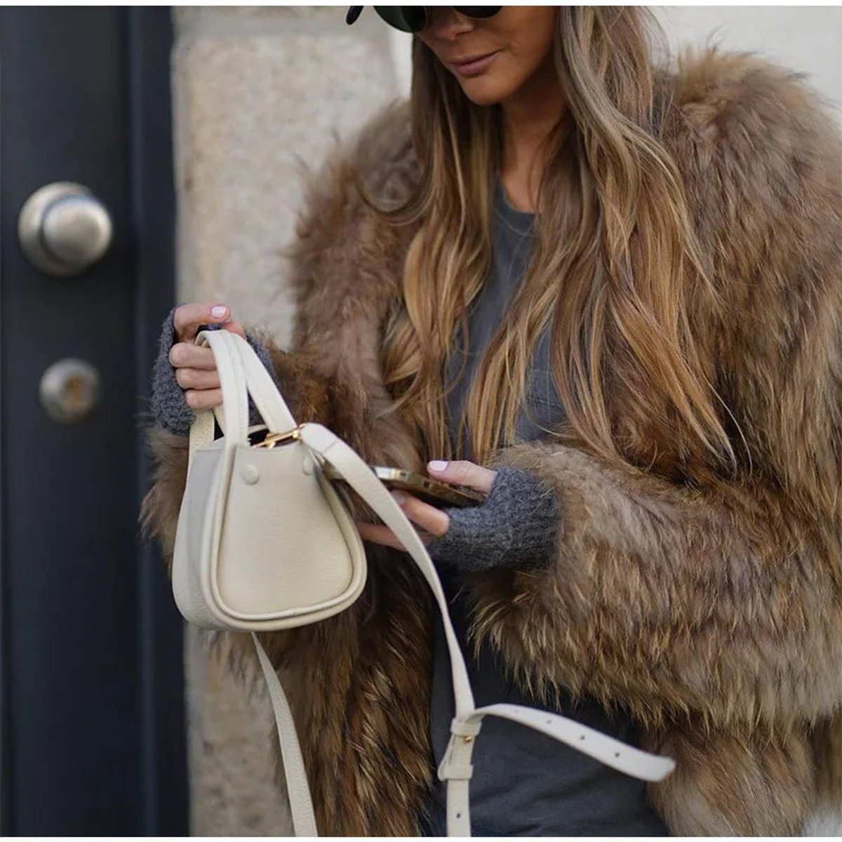 Hazel | Short Cropped Women's Faux Fur Jacket for Winter