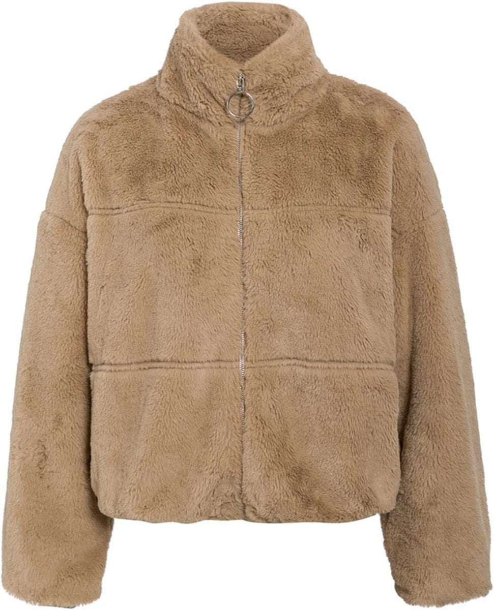 Nora | Fluffy Zip-Up Short Women's Faux Fur Coat for Winter