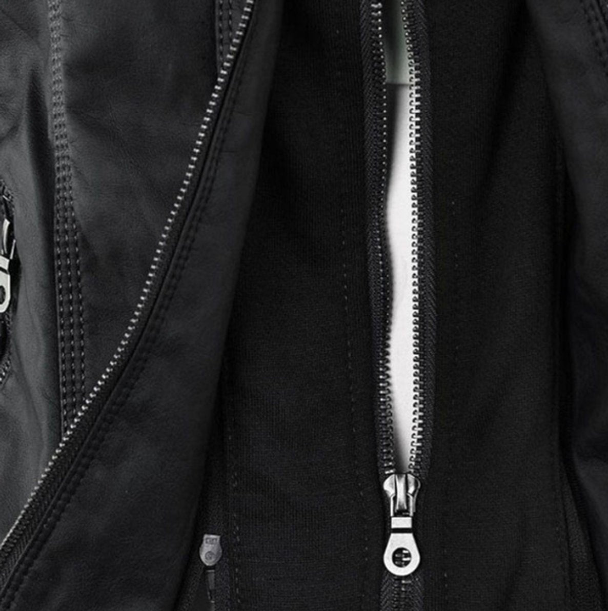 Nyla | Hooded Faux Leather Biker Jacket for Fall