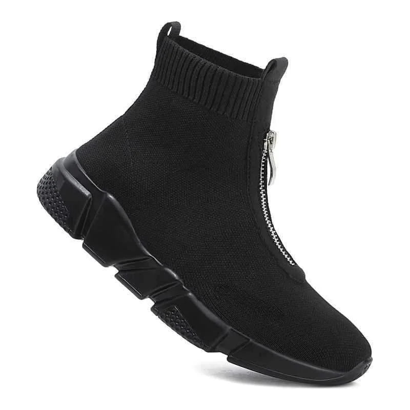 Zelda | Sleek Knit Sock Ankle Boots