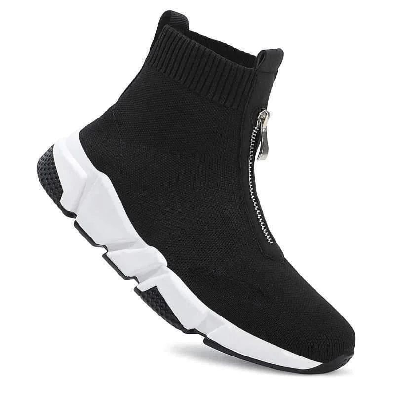 Zelda | Sleek Knit Sock Ankle Boots