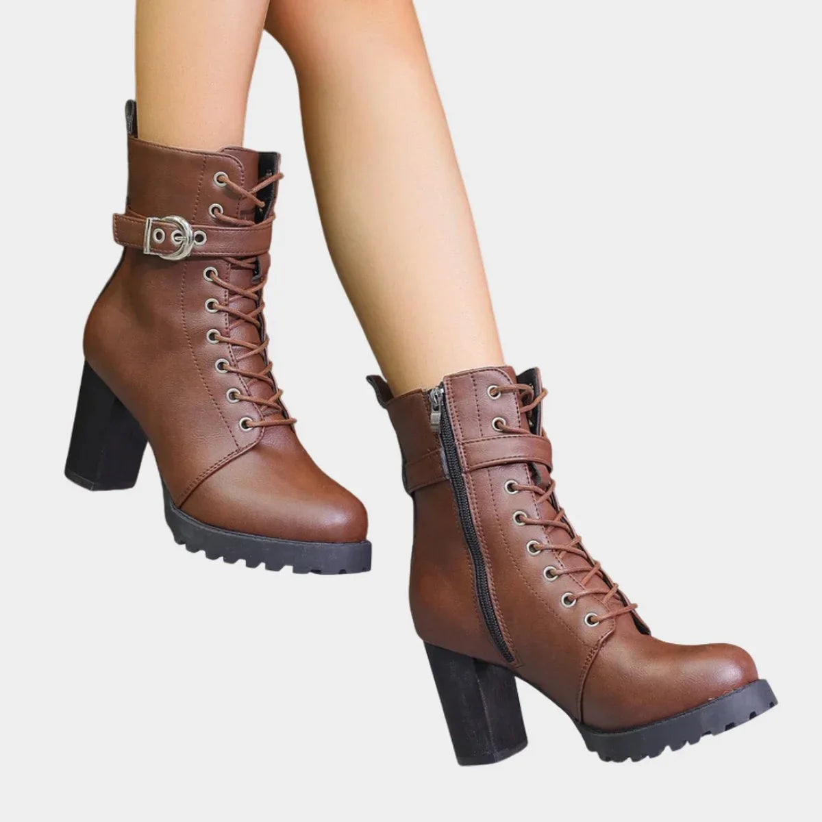 Fiona | Rugged Combat Ankle Boots