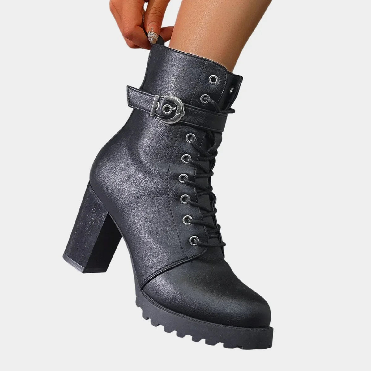 Fiona | Rugged Combat Ankle Boots