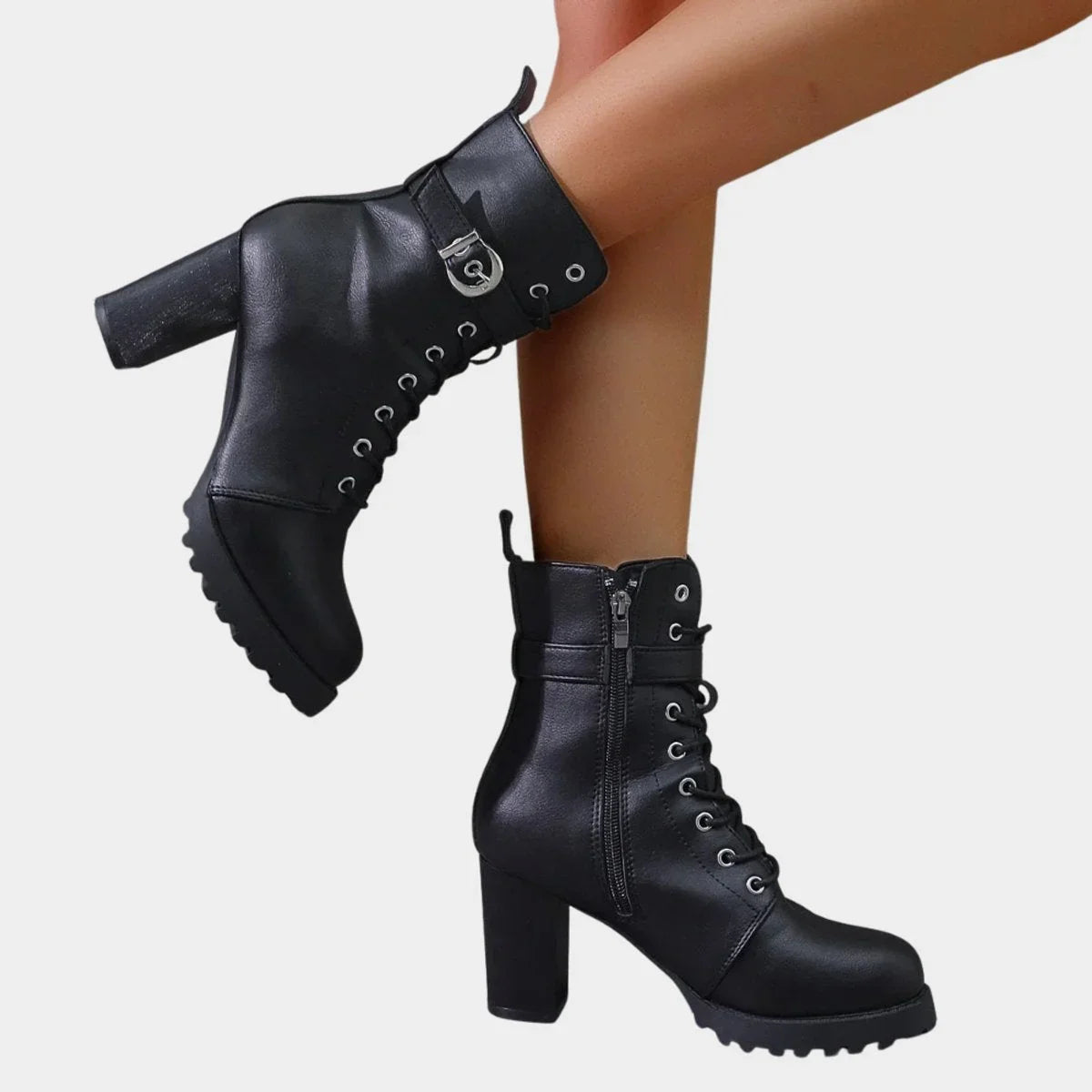Fiona | Rugged Combat Ankle Boots