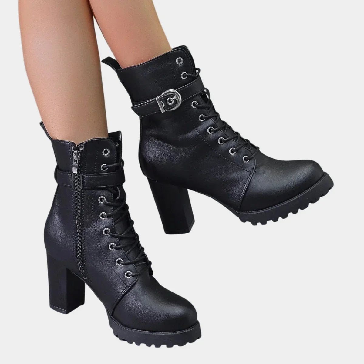Fiona | Rugged Combat Ankle Boots