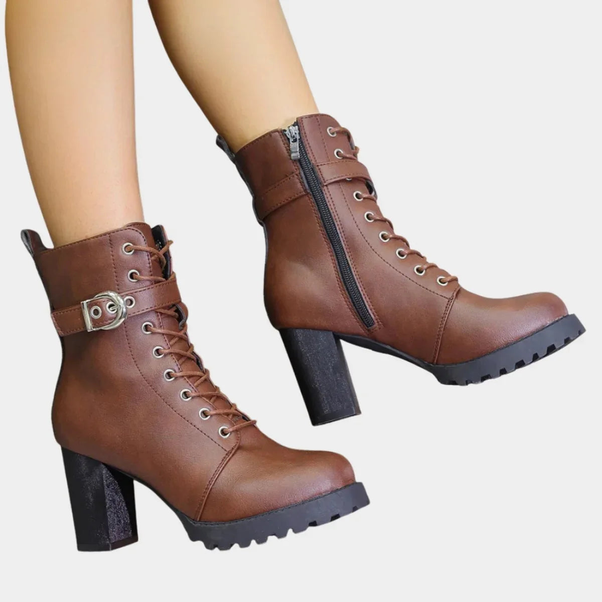 Fiona | Rugged Combat Ankle Boots