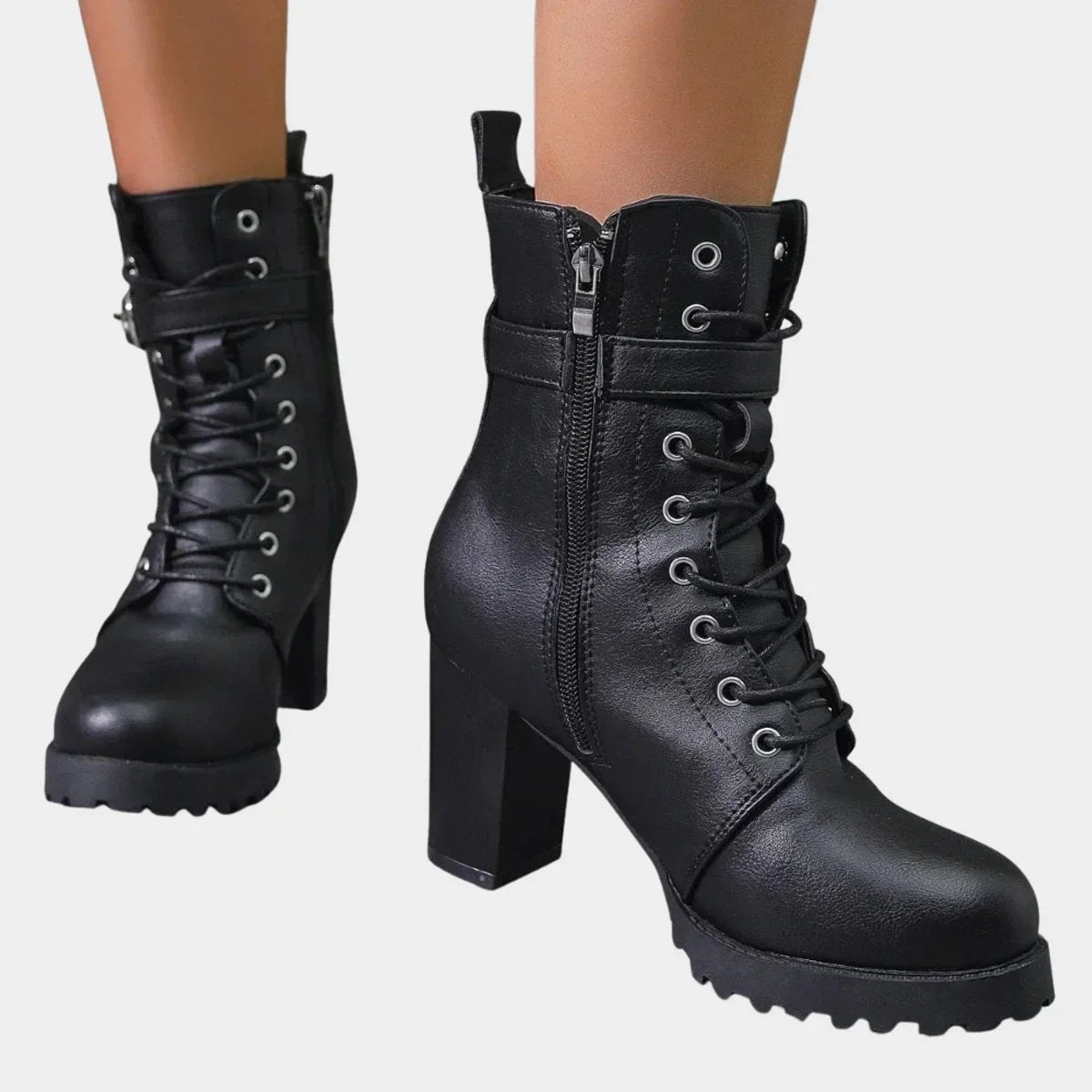 Fiona | Rugged Combat Ankle Boots