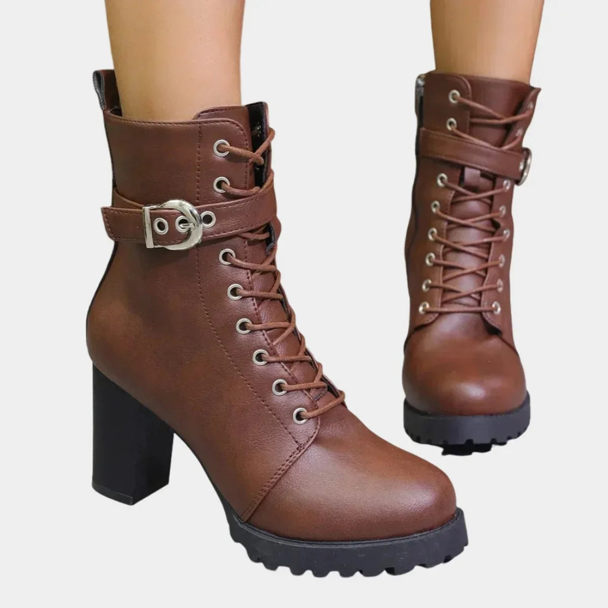 Fiona | Rugged Combat Ankle Boots
