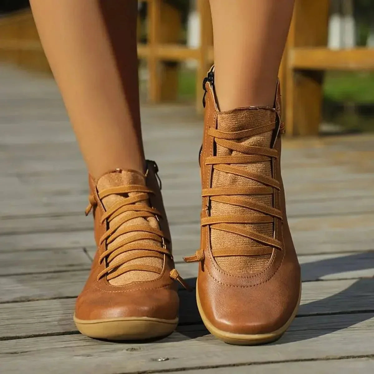 Marisol | Flat Lace-Up Ankle Boots