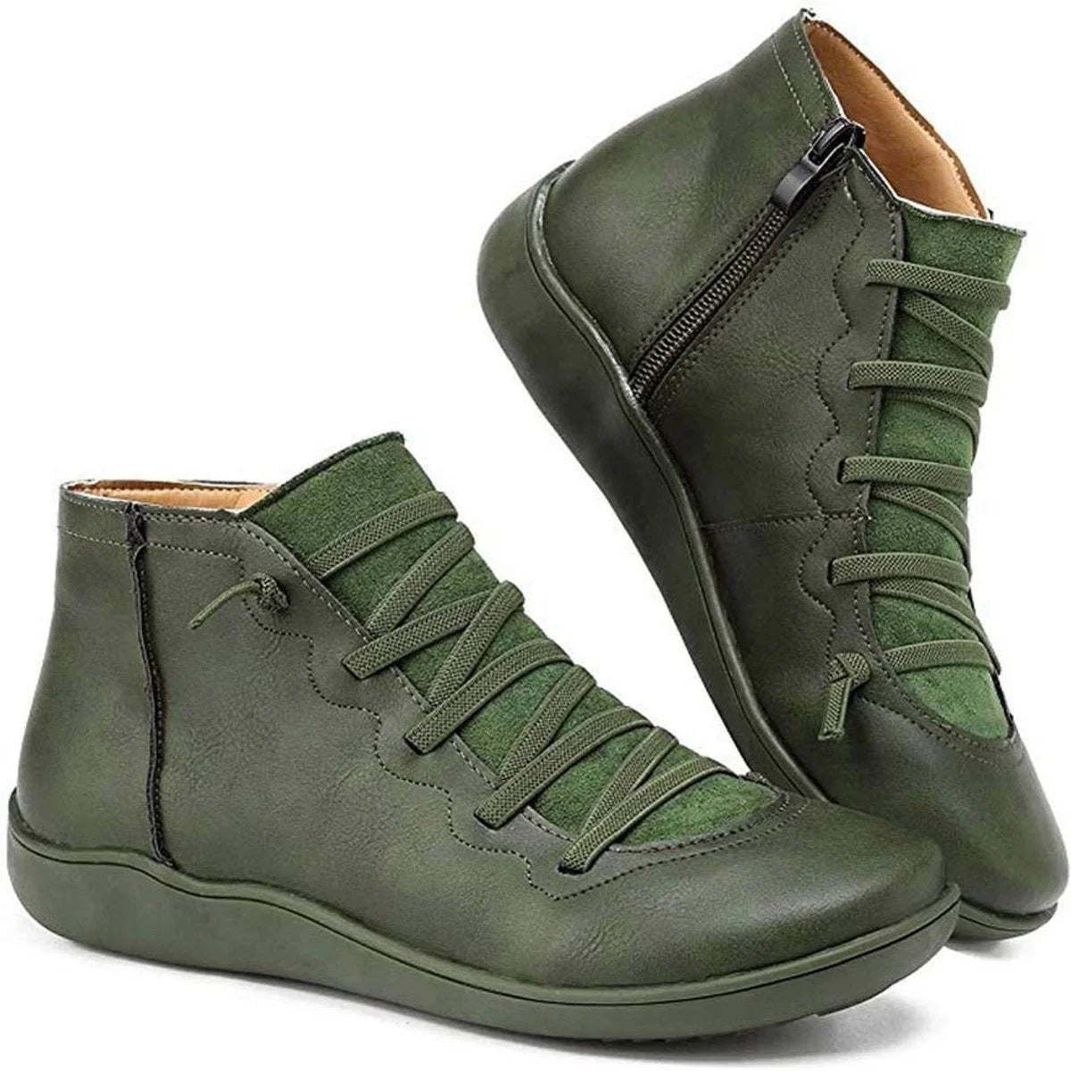 Marisol | Flat Lace-Up Ankle Boots