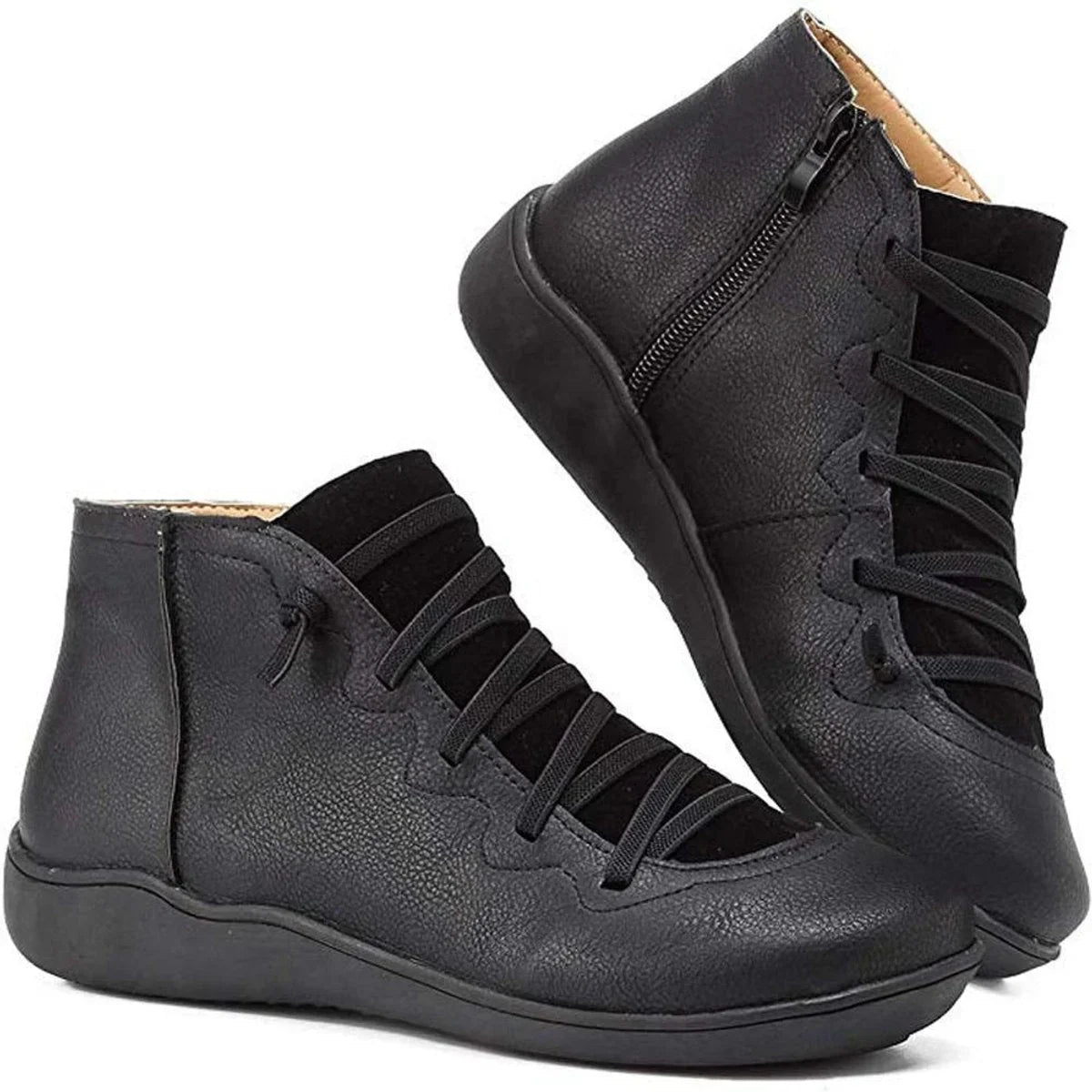Marisol | Flat Lace-Up Ankle Boots