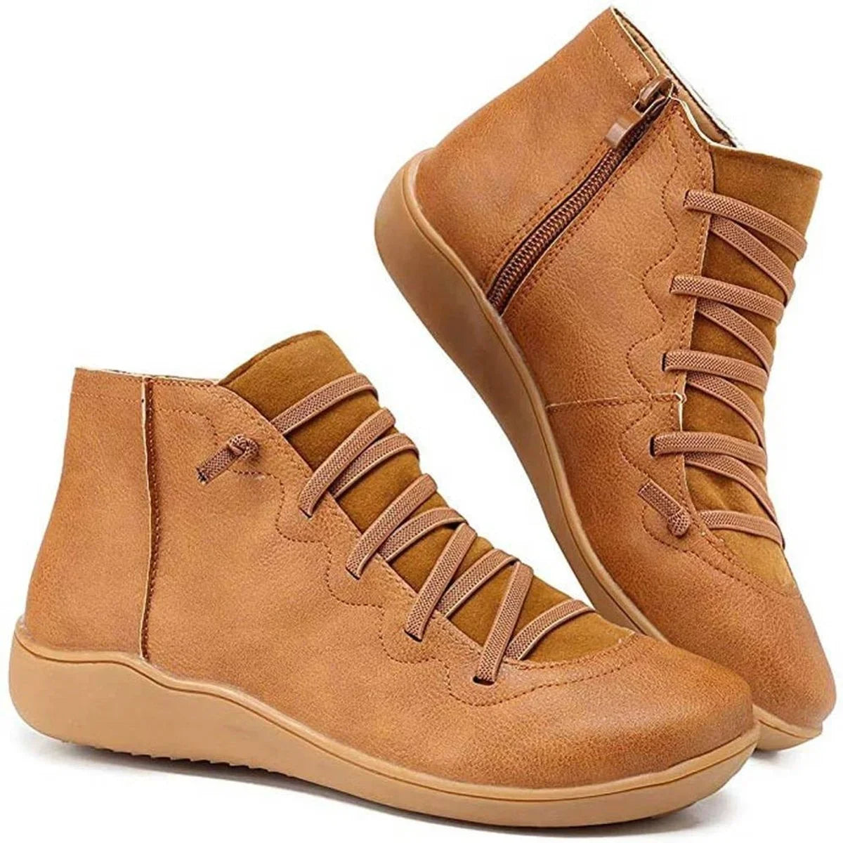 Marisol | Flat Lace-Up Ankle Boots