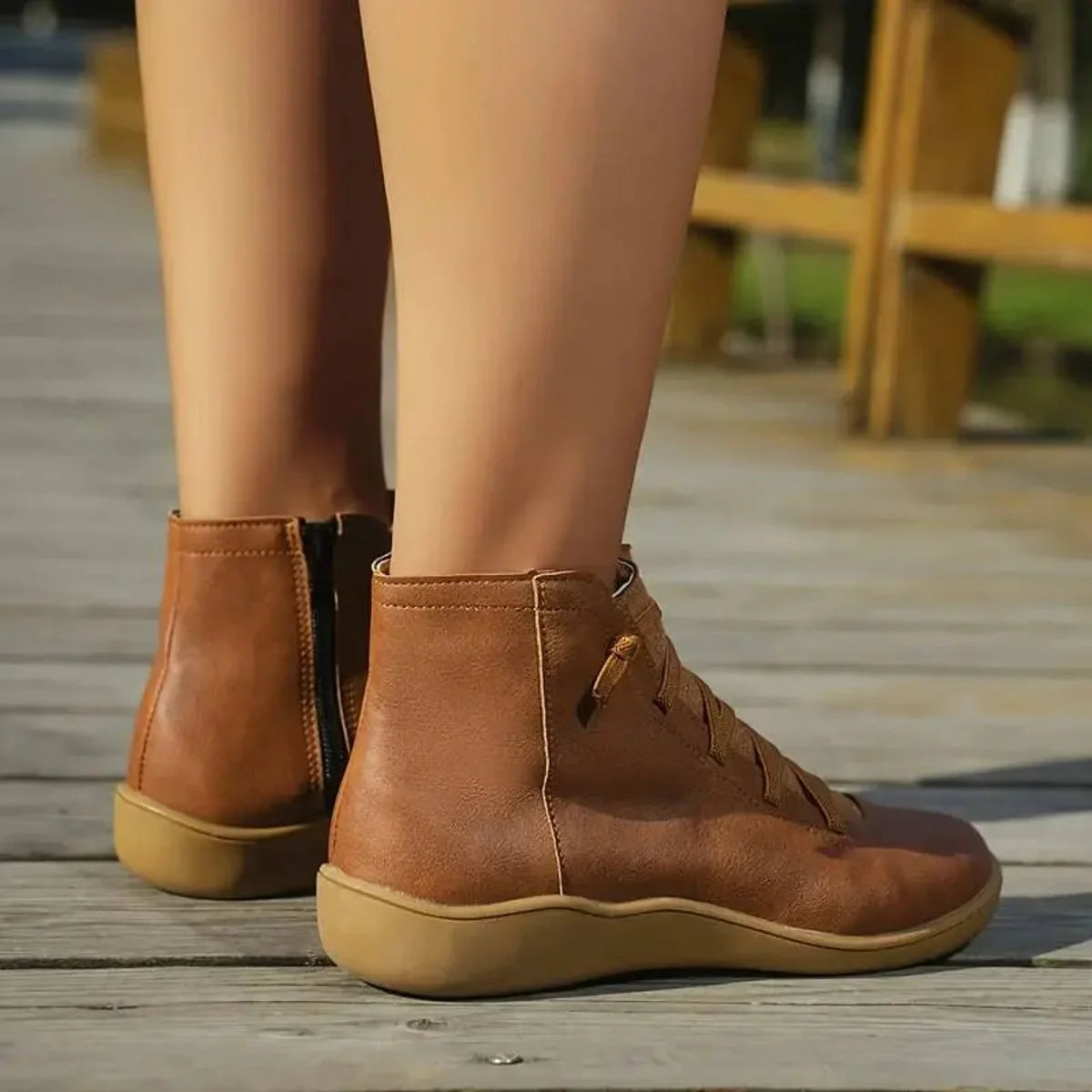 Marisol | Flat Lace-Up Ankle Boots