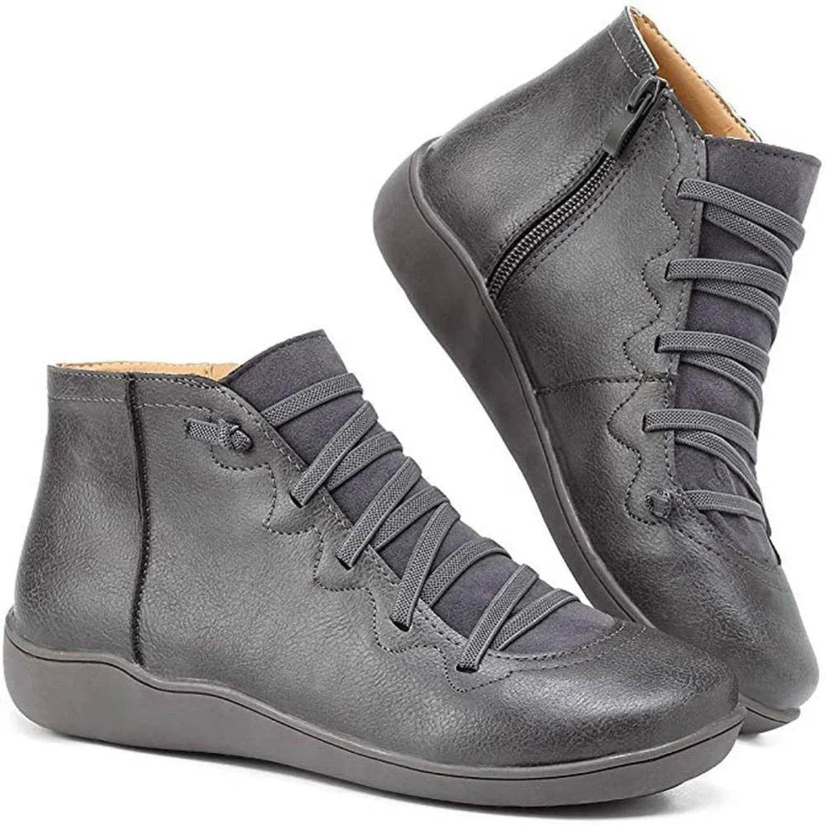 Marisol | Flat Lace-Up Ankle Boots
