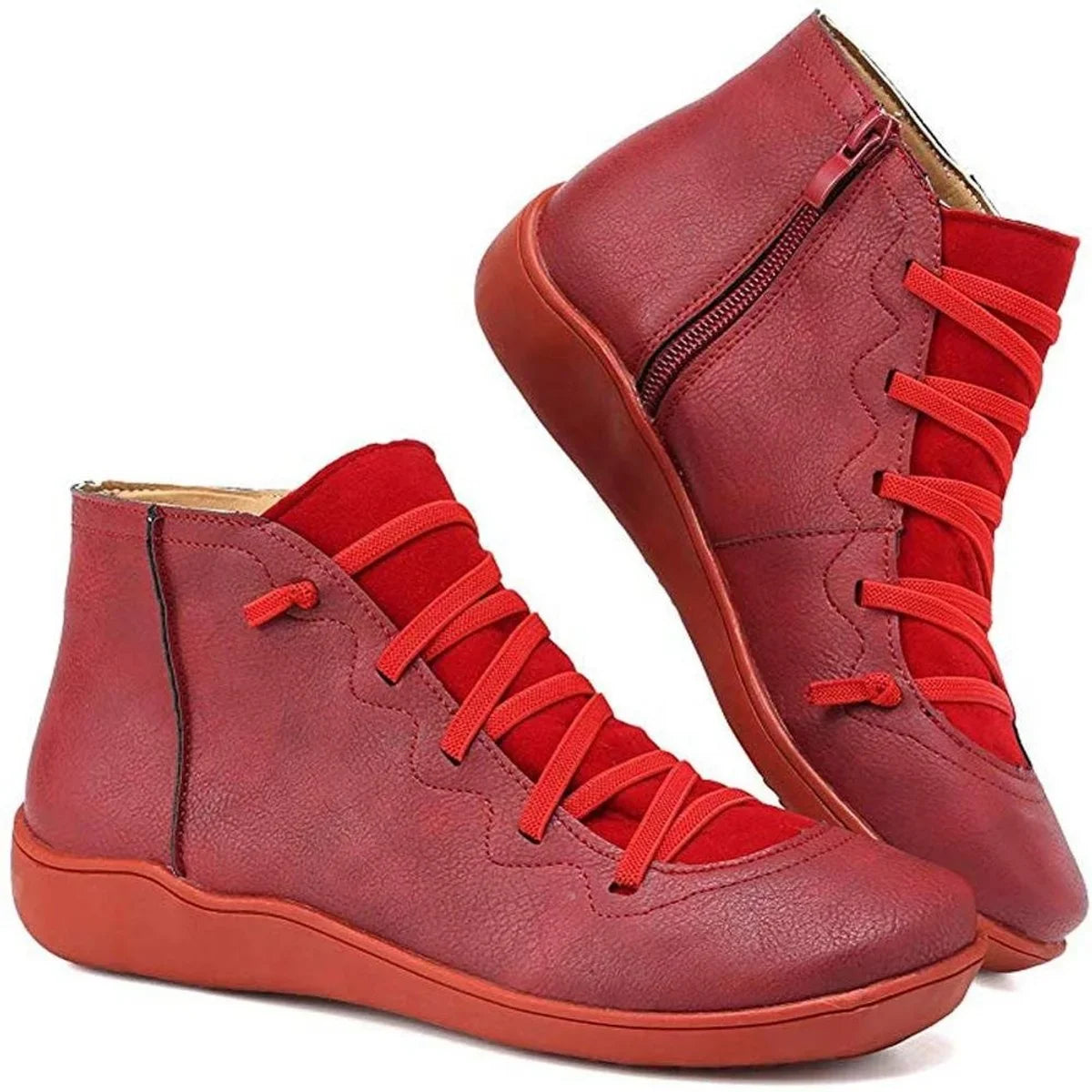 Marisol | Flat Lace-Up Ankle Boots
