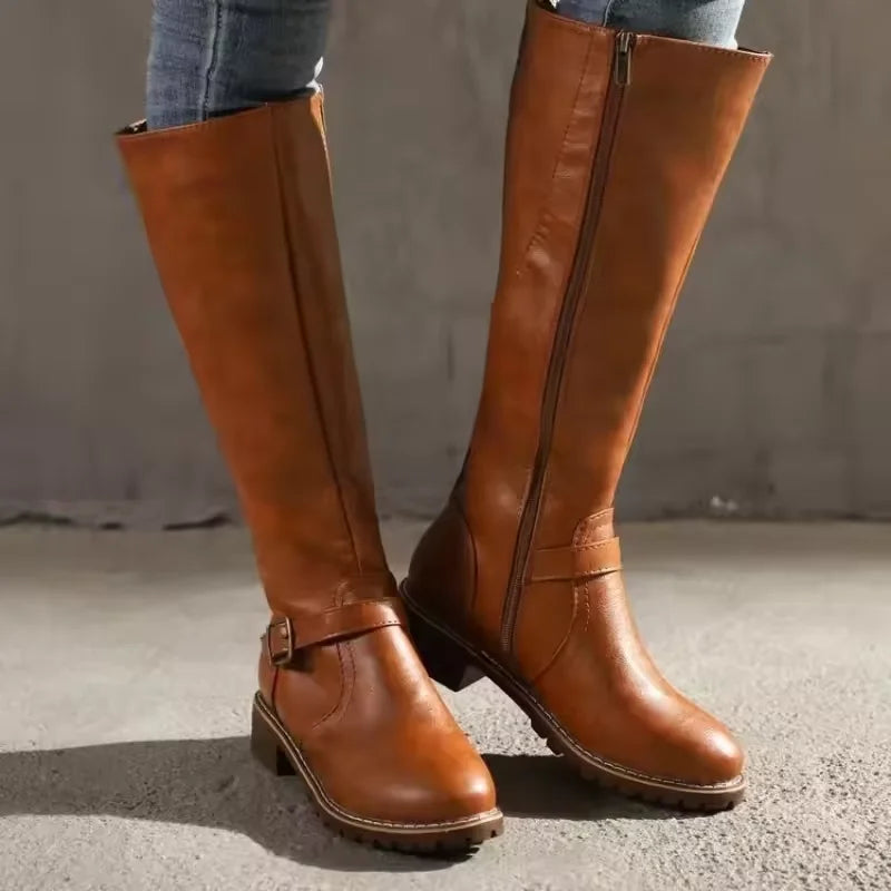 Fenella | Leather Women Knee High Boots for Winter