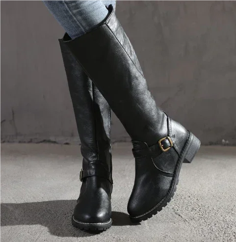 Fenella | Leather Women Knee High Boots for Winter