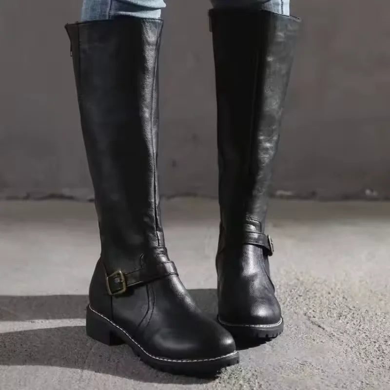 Fenella | Leather Women Knee High Boots for Winter