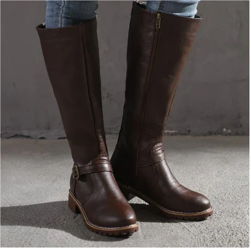 Fenella | Leather Women Knee High Boots for Winter