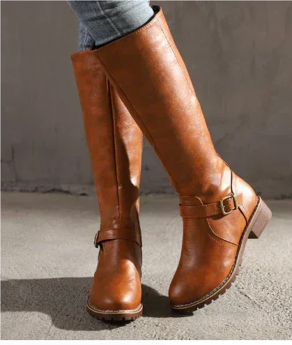Fenella | Leather Women Knee High Boots for Winter