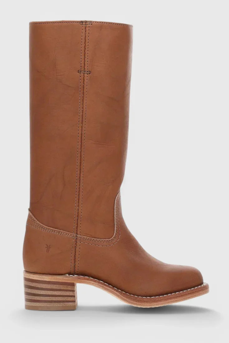 Noelle | Leather Western-Style Women Mid-Calf Boots for Winter