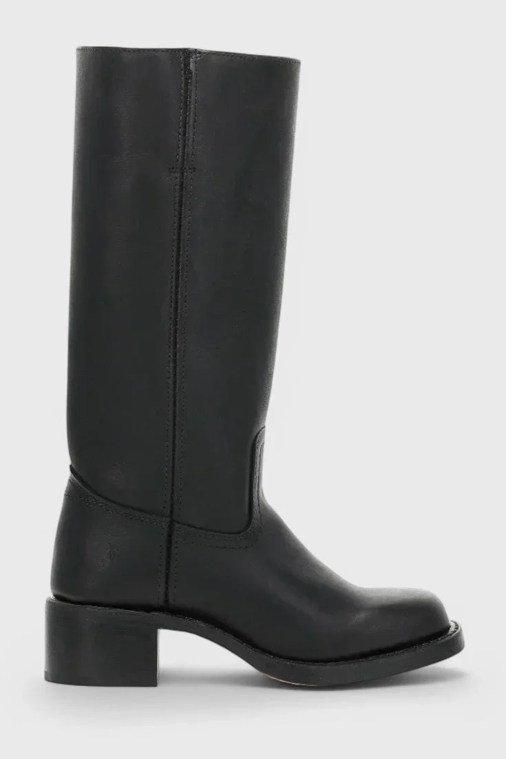 Noelle | Leather Western-Style Women Mid-Calf Boots for Winter