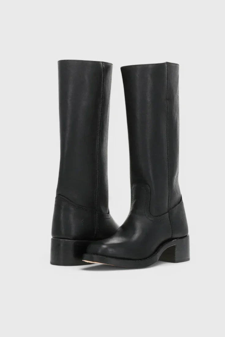 Noelle | Leather Western-Style Women Mid-Calf Boots for Winter