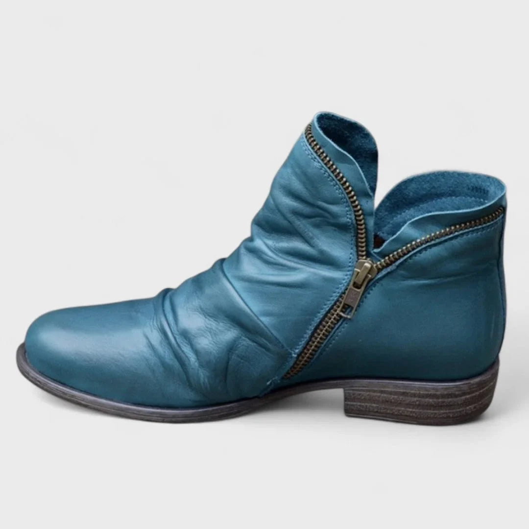 Sophie | Orthopedic Ruched Ankle Boots