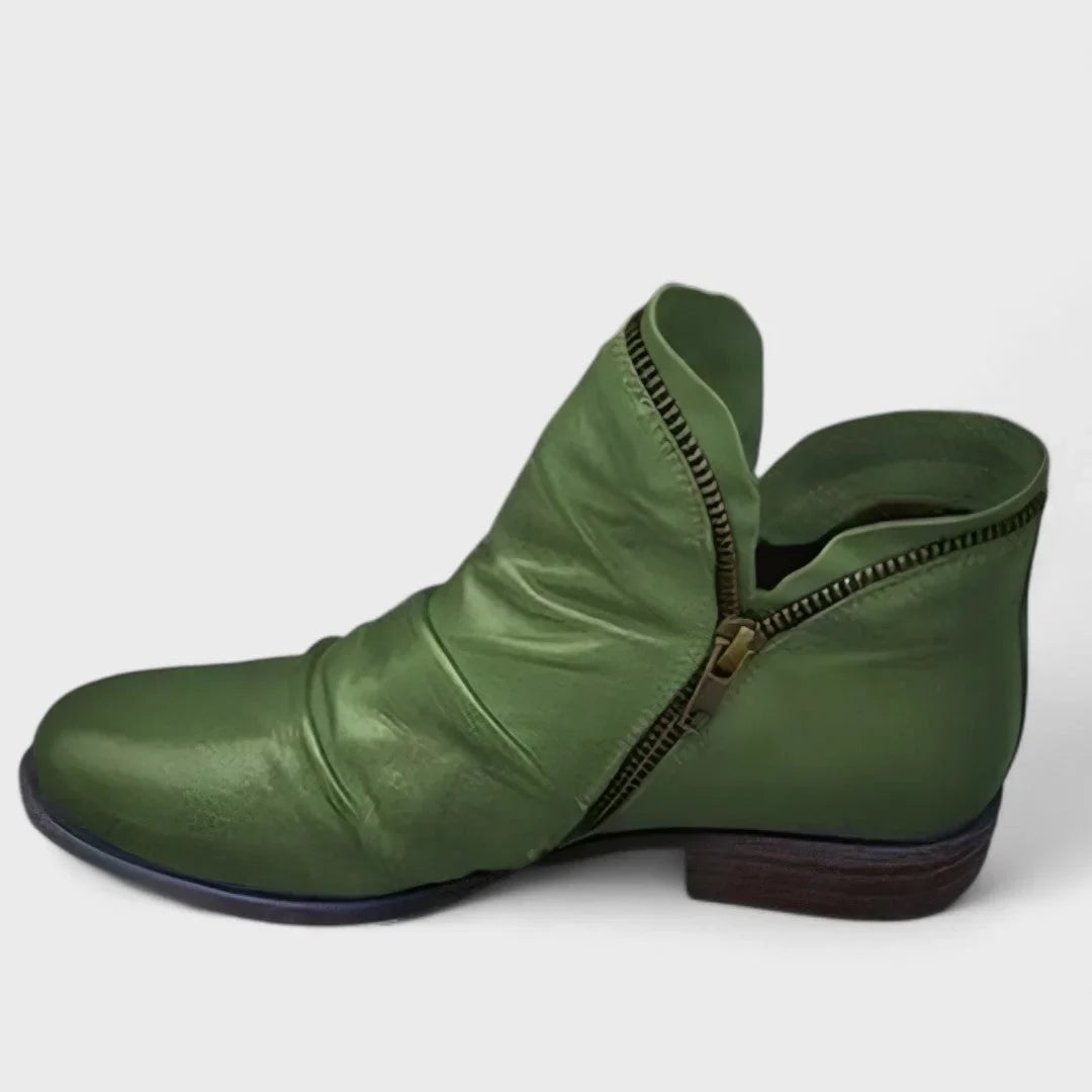 Sophie | Orthopedic Ruched Ankle Boots