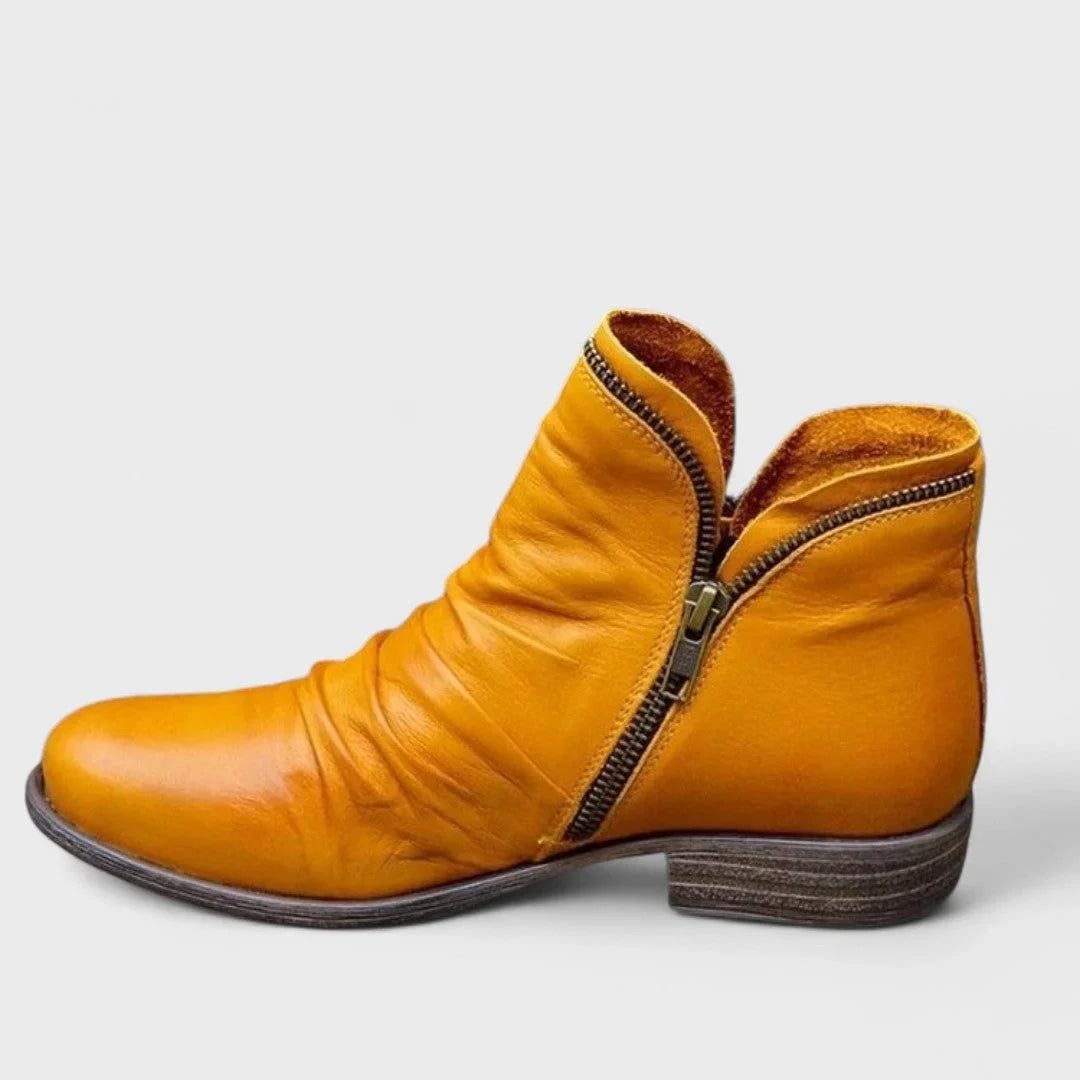 Sophie | Orthopedic Ruched Ankle Boots