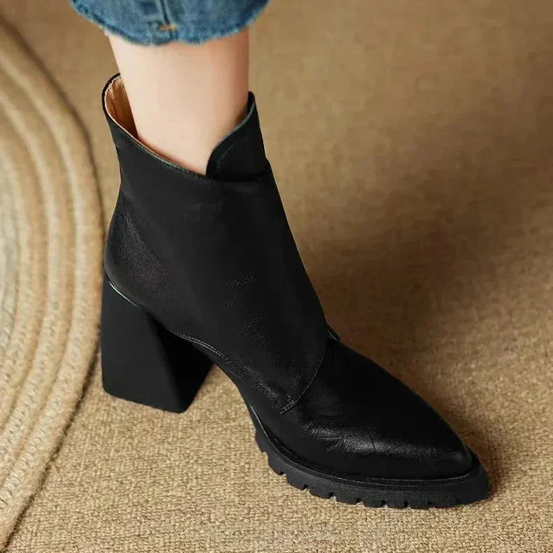 Fleur | Sleek Lug Sole Ankle Boots
