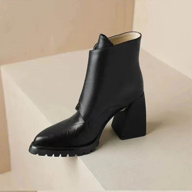 Fleur | Sleek Lug Sole Ankle Boots